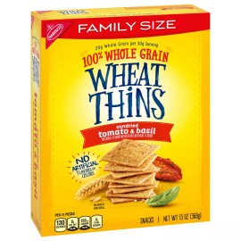 Wheat Thins Sundried Tomato & Basil Whole Grain Wheat Crackers Family Size 13oz