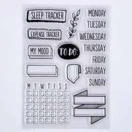 DDOUJOY to Do Monday Week Clear Stamps for Card Making Decoration and DIY Scrapbooking 3042812
