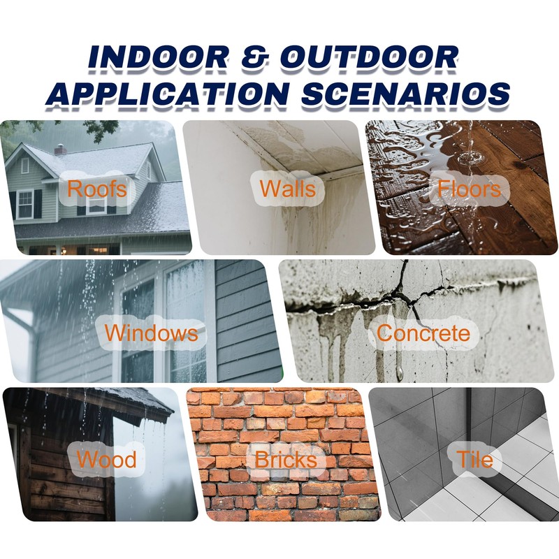2000g Invisible Liquid Waterproof Sealant, Anti-Leak Roof Indoor & Outdoor