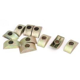 sourcingmap 8mm Hole Dia Furniture Connector Half Moon Nuts Spacer Washer Bronze Tone 10PCS