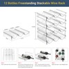 Plastic Water Bottle Organizer and Wine Rack Storage Holder,4 Tier