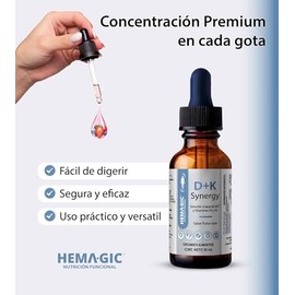 Vitamina D3 K2 en Gotas | Suplemento Alimenticio | Una Gota por Día | Sabor: Frutos Rojos | Libre De Gluten Y Soya | Apto Veganos | Pensado para Toda 