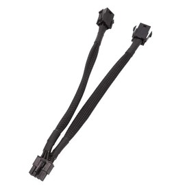Dual 6 Pin Female to GPU 8 Pin Male, GPU Power Adapter Cable Braided Sleeved,Computer Cable, Computer Graphics Card Cable, 9 inches 1pack