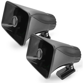 Pyle 6" Portable PA Horn Speaker for Indoor/Outdoor Use, 50W Peak Power, Black