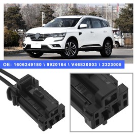 EMSea Pack of 2 2 Pin Wiring Harness for License Plate Lighting Compatible with Kangoo/Grand Kangoo/Kangoo Express 1606249180 9920164 License Plate Lighting Repair Cable