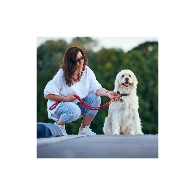 HUNTER Adjustable leash List, 8/200 rope, bordeaux