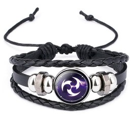 CACALOSS Adjustable Genshin Impact Bracelets Luminous Bracelet Genshin Impact Bracelets Anime Luminous Bracelet (Purple)