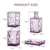 HBlife Bathroom Accessories Set, Lavender Purple Acrylic Bathroom Counter Set