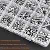 HELIFOUNER 510 Pieces Phillips Pan Head Machine Screws Nuts Washers