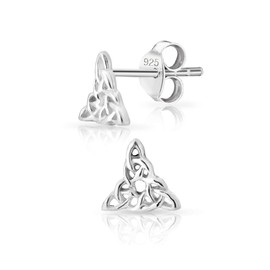 Women's Mother Of Pearl & 925 Sterling Silver Celtic Knot Earrings – Earrings