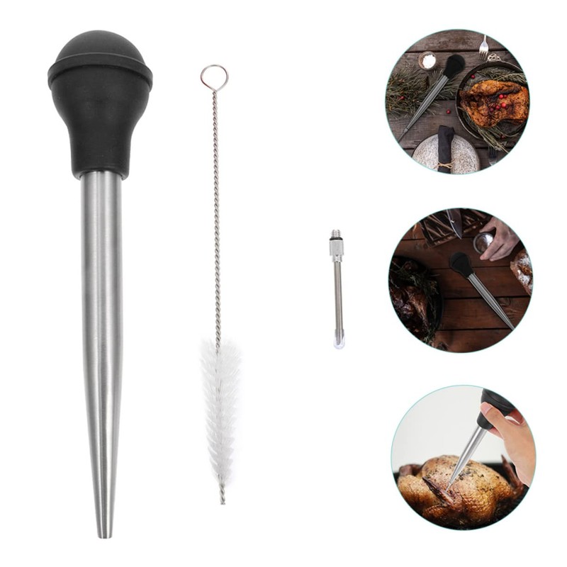 Ciieeo pcs Seasoning Injector with Bulb Marinade for Flavoring Chicken