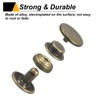 HARFINGTON 60 Sets Press-Stud Cap Buttons 15mm Metal Snap Fastener