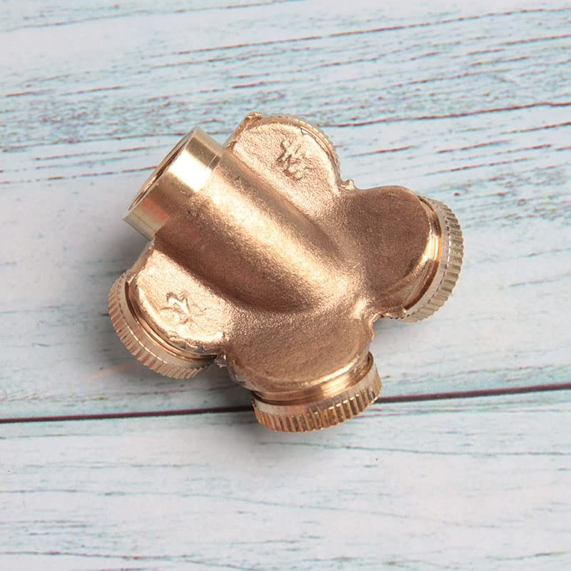 Acxico 2 pcs 4 Hole Brass Spray Misting Nozzle Garden