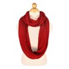 TrendsBlue Premium Solid Color Knit Infinity Circle Scarf, Burgundy