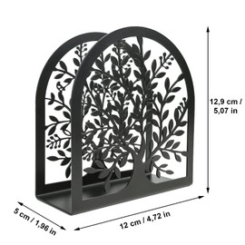 Freestanding Napkin Holder, Stainless Steel Napkin Dispenser, Leaf Pattern Steam Napkin Holder for Kitchen, Restaurants, Hotel