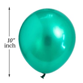 10 Inch Green Balloons Shiney Metallic Balloons Latex Party Balloons for Wedding Engagement Baby Shower Birthday Party Decorations Metallic Green Balloons Pack of 50