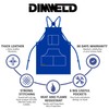 DIMWELD Leather Welding Apron With 6 pockets for men. Heavy