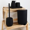 GAHEFY Black Bathroom Accessories Set with Small Trash Can 3