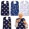 EpoBob 3 Pack Adult Bibs with Crumb Catcher, Washable and
