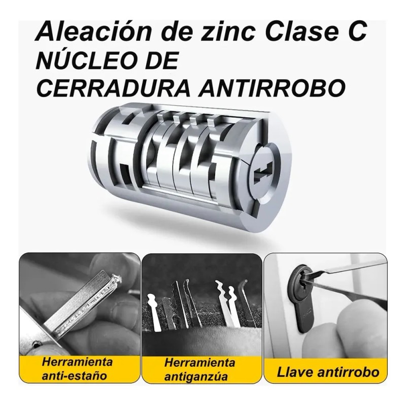 Candado Para Bicicleta Y Moto Con Contra Agua Acero Cadena