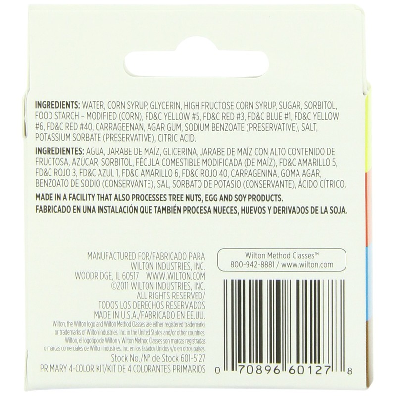 Wilton Primary Icing Colors, Set of 4