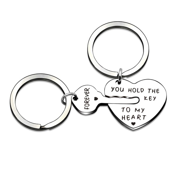 Couple Keychains Love Heart Key Locks Family Gift 2 Pack