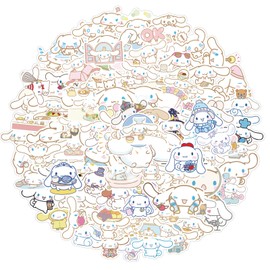 Cinnamoroll Stickers, Cute Cartoon Stickers, Vinyl Waterproof Anime Stickers Set for Laptop, Guitar, Skateboard, Motorcycle, Bicycle, Suitable for Adults, Teenagers, Children, Pack of 100