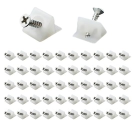 Drawer Repair Wedge Kit with Screws L‑Shaped Plastic Fasteners for Sagging Drawers in Cabinets & Wardrobes(50 Pcs)