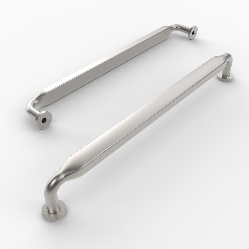 Amerdeco 10 Pack Brushed Satin Nickel Cabinet Pulls 6.3 Inch(160mm)