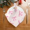 Burbuja Pink Bow Cloth Napkins Set of 6, 20x20 in