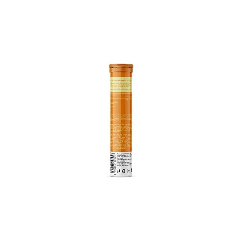 Primal Vitamin C 1000mg Orange Effervescent - Natural, Sugar-Free &