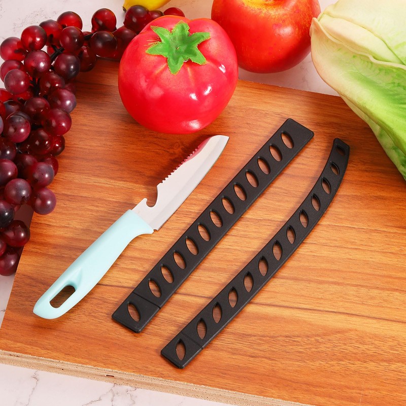 uxcell 50Pcs Blade Edge Guards Knife Protector, 215x20x4mm Plastic Blade