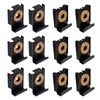 Risbay 12PCS Mirror Clips Black Wide Channel Mirror Hanger Clip