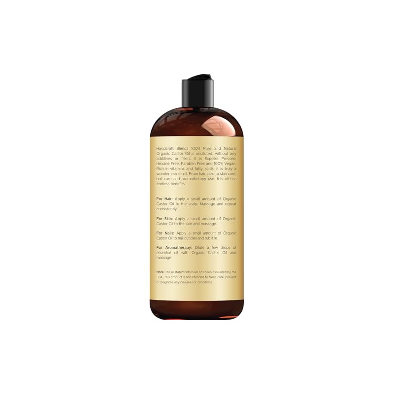 Handcraft Blends 100% Pure Castor Oil - Huge 16 OZ