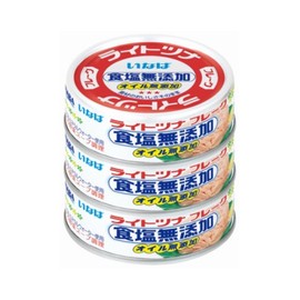 Inaba Foods Light Tuna Salt Free (2.1 oz (60 g) x 3 Cans x 3 Packs