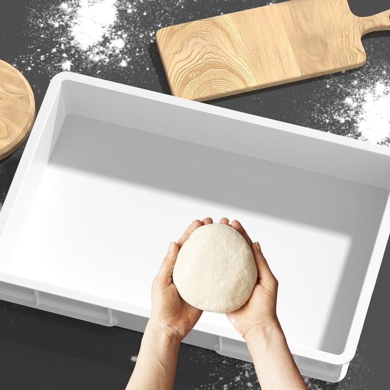 Callyne 4-Pack Commercial Pizza Dough Proofing Box, Stackable Dough Proofing