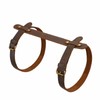 TOURBON Blanket Strap Leather Portable Strap Carry Blanket Mat Carrying