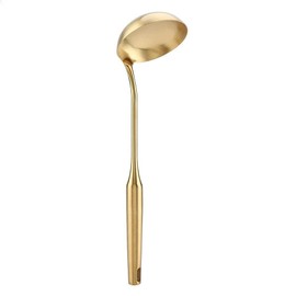 Stainless Steel Ladle Spoon Kitchen Turner, Large Soup Ladle Useful Kitchen Turner Cooking Tool Utensil Tool (Soup Ladle Gold)