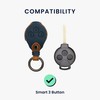 kwmobile Car Key Faux Leather Case Compatible with Smart 3-Button