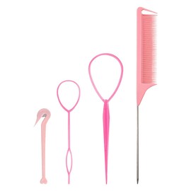 Tail Hair Tool Hair Looping Tool Hair Braiding Tool with Rat Tail Comb