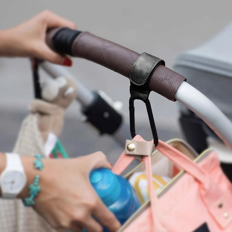 Noneea 2PCS Stroller Hook Accessories, Multipurpose Stroller Bag Hook, Award