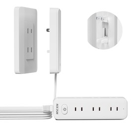 Mscien Mscien Outlet Cover, Baby Extension Cord, Baby Guard, Power Tap, 6.6 ft (2 m), Lightning Guard, 9 Outlets, Outlet Tap, Multi-Tap, Table Tap, Wall Hanging, OA Tap, Branching, Octopus Wiring,