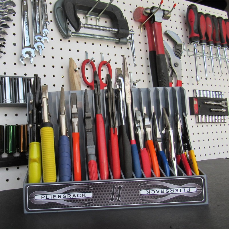 Plyworx Pliersrack PLR15 Plier Organizer - Sturdy Plastic 15 Pliers