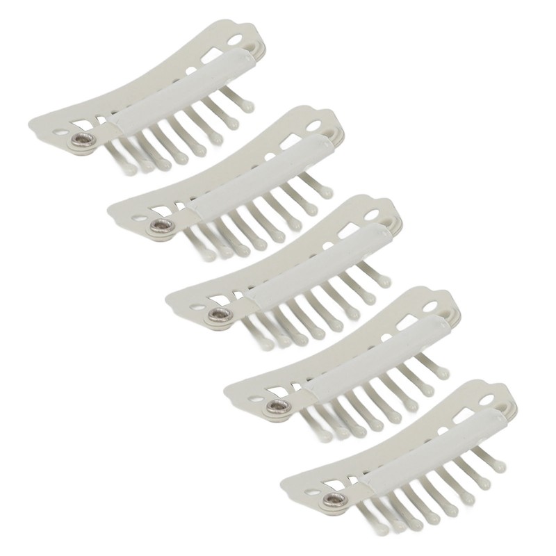 50pcs Hair Extension Clips Set Stainless Steel DIY 8 Teeth