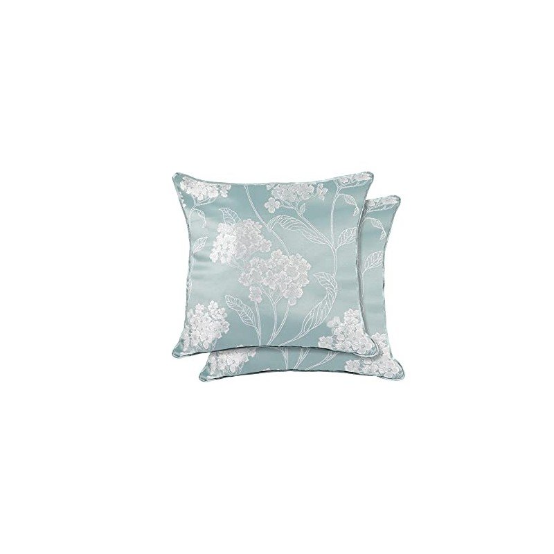 Emma Barclay Blossom - Jacquard Cushion Cover in Duck Egg