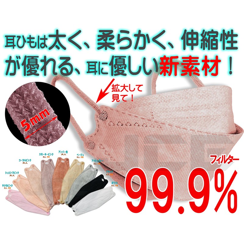 JCE 30 Masks Individually Packaged. Ear strings are made of