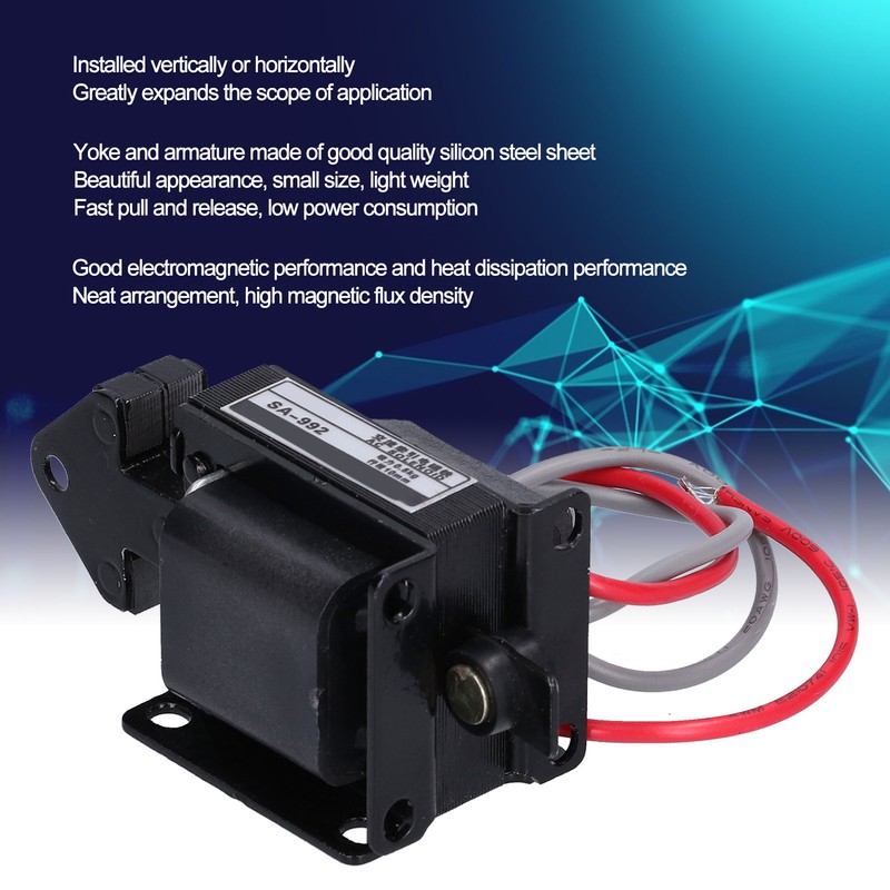 BERM Push Pull Electromagnet Traction Solenoid 0.5KG Suction 10mm Stroke