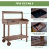 CHARMMA 36" Wooden Potting Bench Work Table with 2 Removable