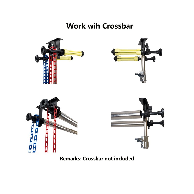 TENBEST Photography Backdrop Roller Support System, 2 Rollers, Wall/Celing/Light Stand