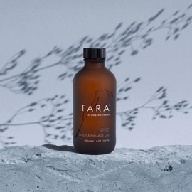 TARA Spa Therapy Rest Body & Massage Oil – Premium Organic Oil for Deep Relaxation & Rest, 100% Pure Essential Oils, Lavender, Chamomile & Sandalwood, 4 oz